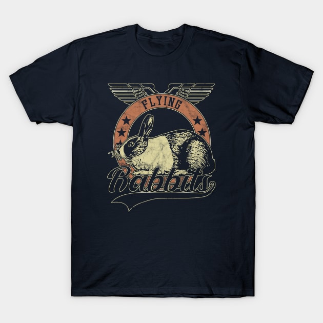 Flying Vintage Rabbits T-Shirt by bluerockproducts